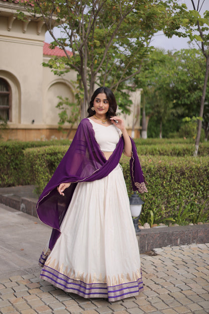 Viscose Jacquard Silk Readymade Dhavani / Half Saree Collection – ₹2199