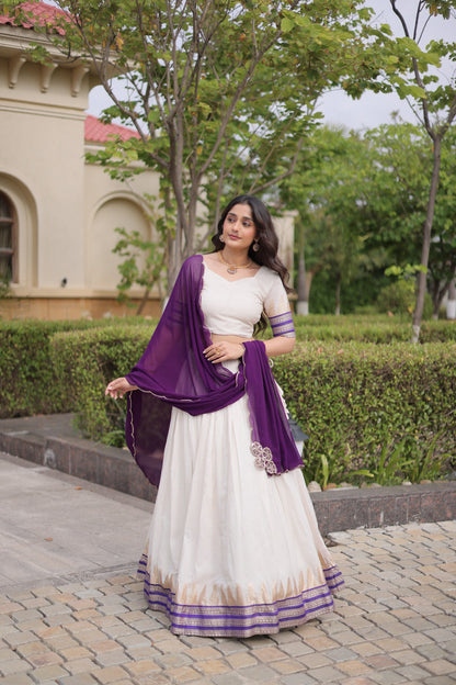 Viscose Jacquard Silk Readymade Dhavani / Half Saree Collection – ₹2199