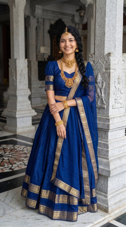 Cotton Silk Readymade Dhavani / Half Saree Collection – ₹1399