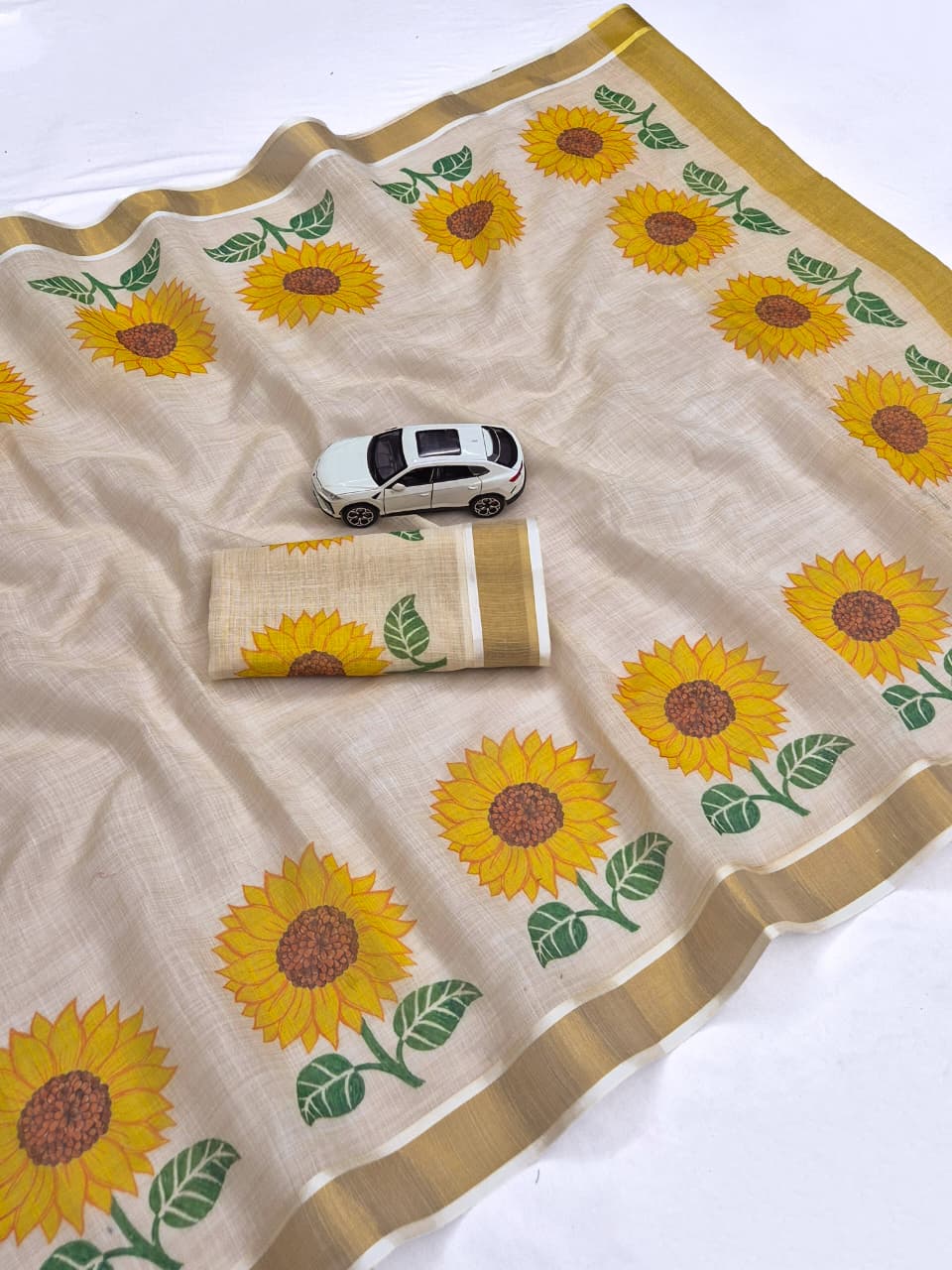 Onam Linen Slub Cotton Saree Collection – ₹950
