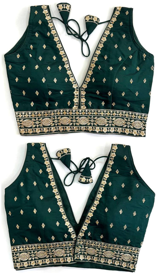 Readymade Front & Back Embroidered Blouse – ₹650