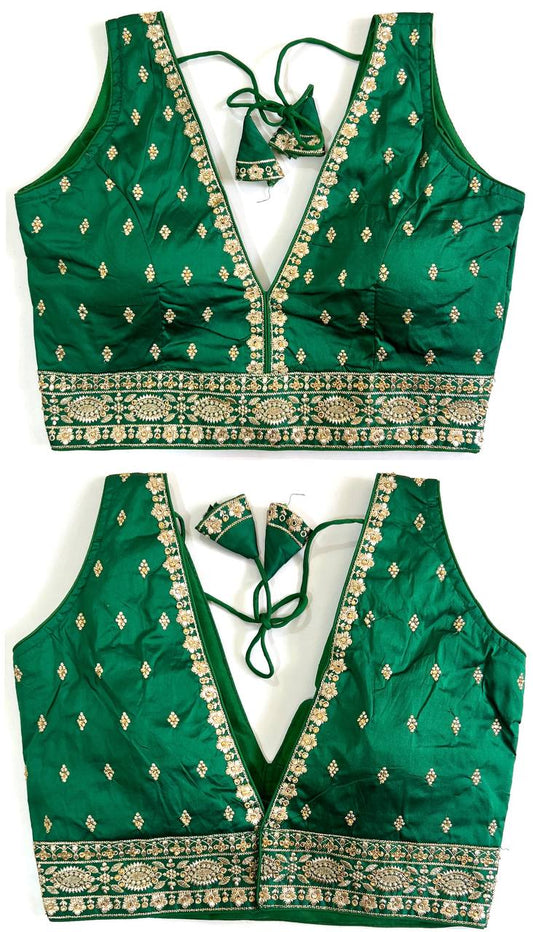 Readymade Front & Back Embroidered Blouse – ₹650