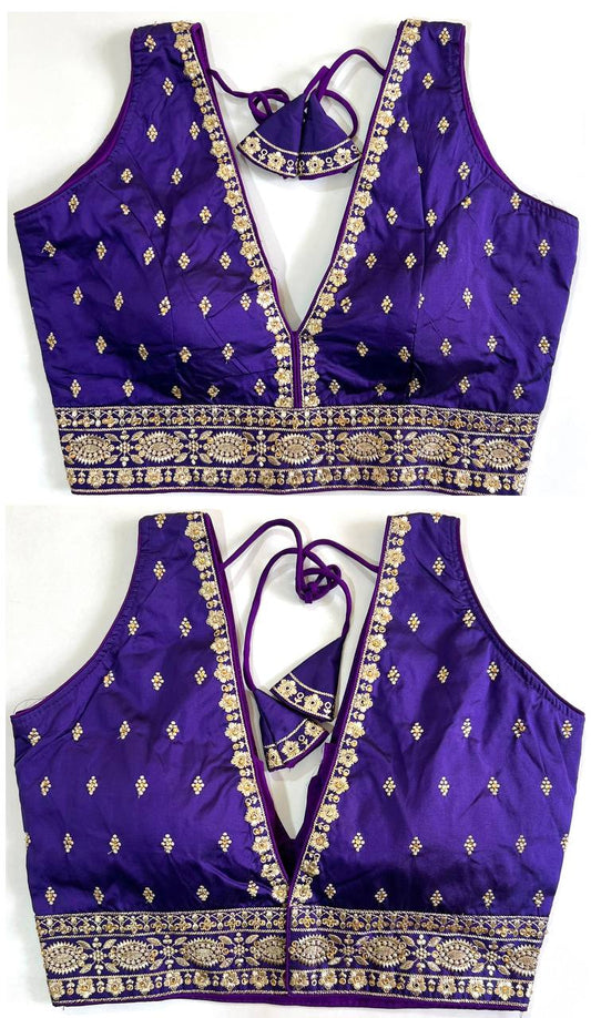 Readymade Front & Back Embroidered Blouse – ₹650