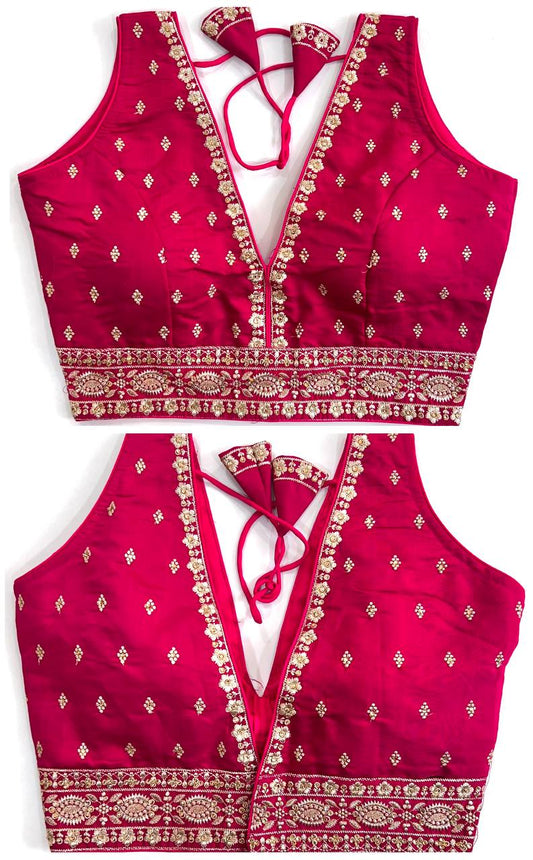 Readymade Front & Back Embroidered Blouse – ₹650