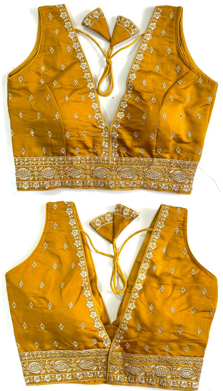 Readymade Front & Back Embroidered Blouse – ₹650