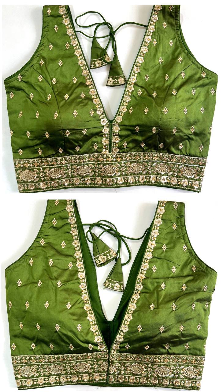 Readymade Front & Back Embroidered Blouse – ₹650