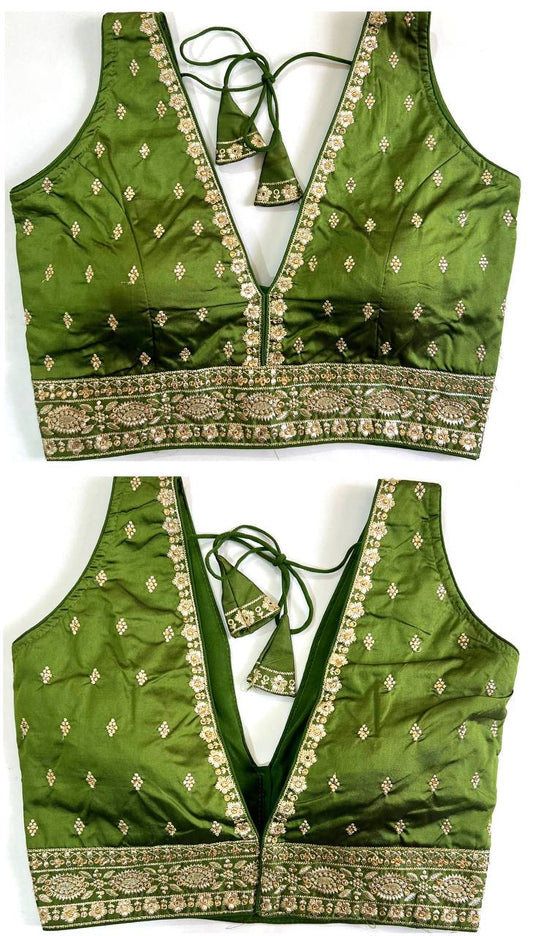 Readymade Front & Back Embroidered Blouse – ₹650