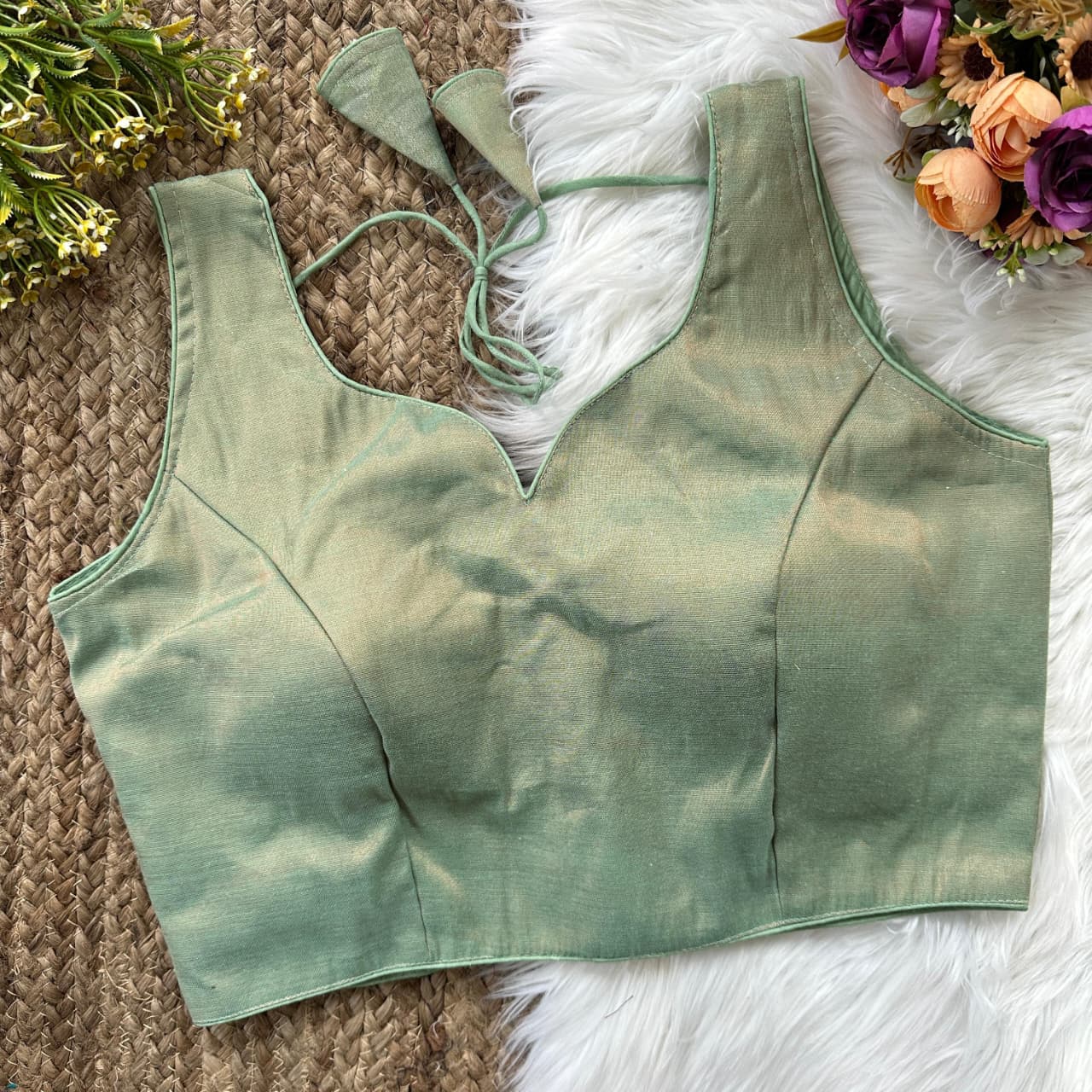 Soft Semi Silk Sweetheart Readymade Blouse – ₹550