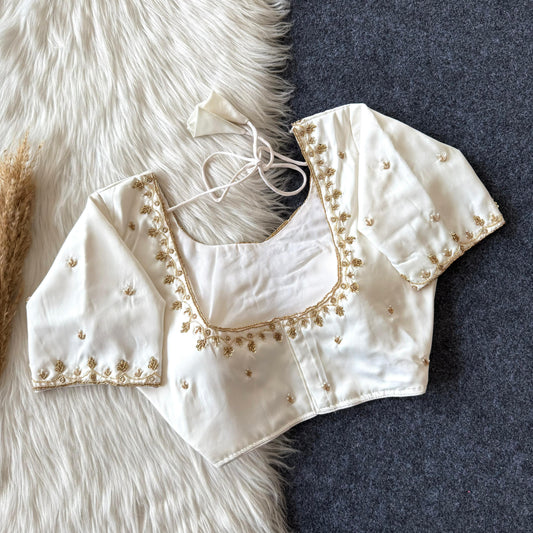 Handcrafted Beadwork Readymade Blouse – ₹1199