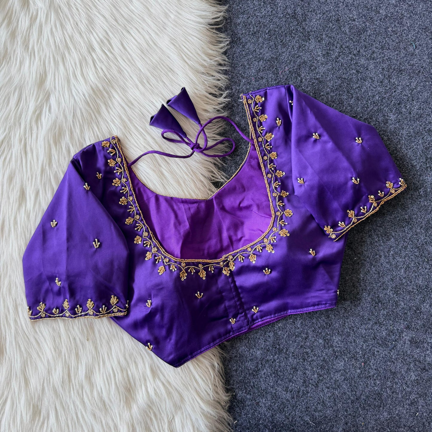 Handcrafted Beadwork Readymade Blouse – ₹1199
