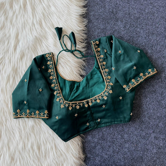 Handcrafted Beadwork Readymade Blouse – ₹1199