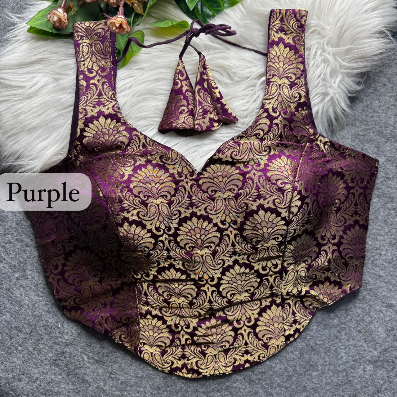 Brocade Silk Readymade Blouse – ₹650