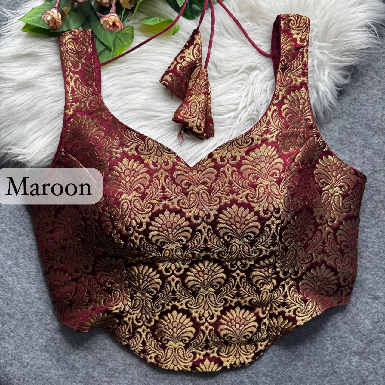 Brocade Silk Readymade Blouse – ₹650