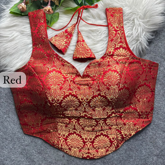 Brocade Silk Readymade Blouse – ₹650
