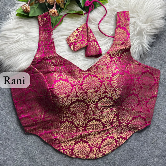 Brocade Silk Readymade Blouse – ₹650