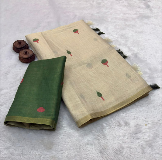 Erode Tissue Silk Saree with Printed Blouse – ₹999
