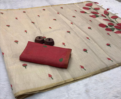 Erode Tissue Silk Saree with Printed Blouse – ₹999
