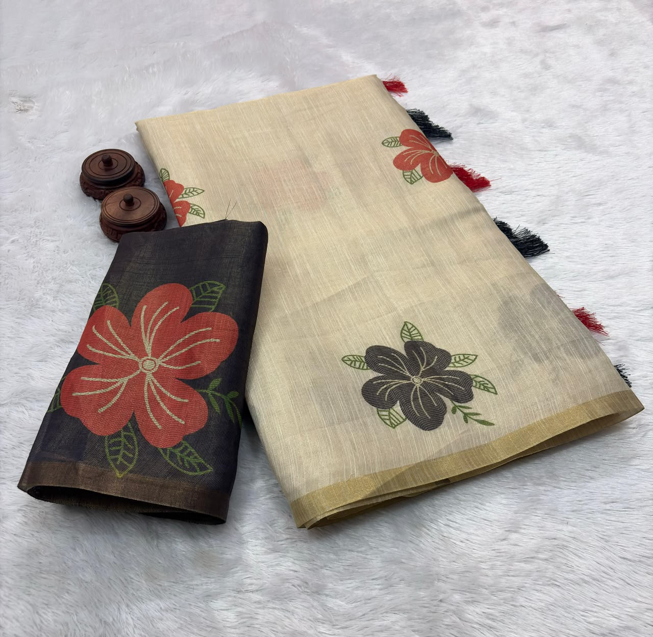 Erode Tissue Silk Saree with Printed Blouse – ₹999