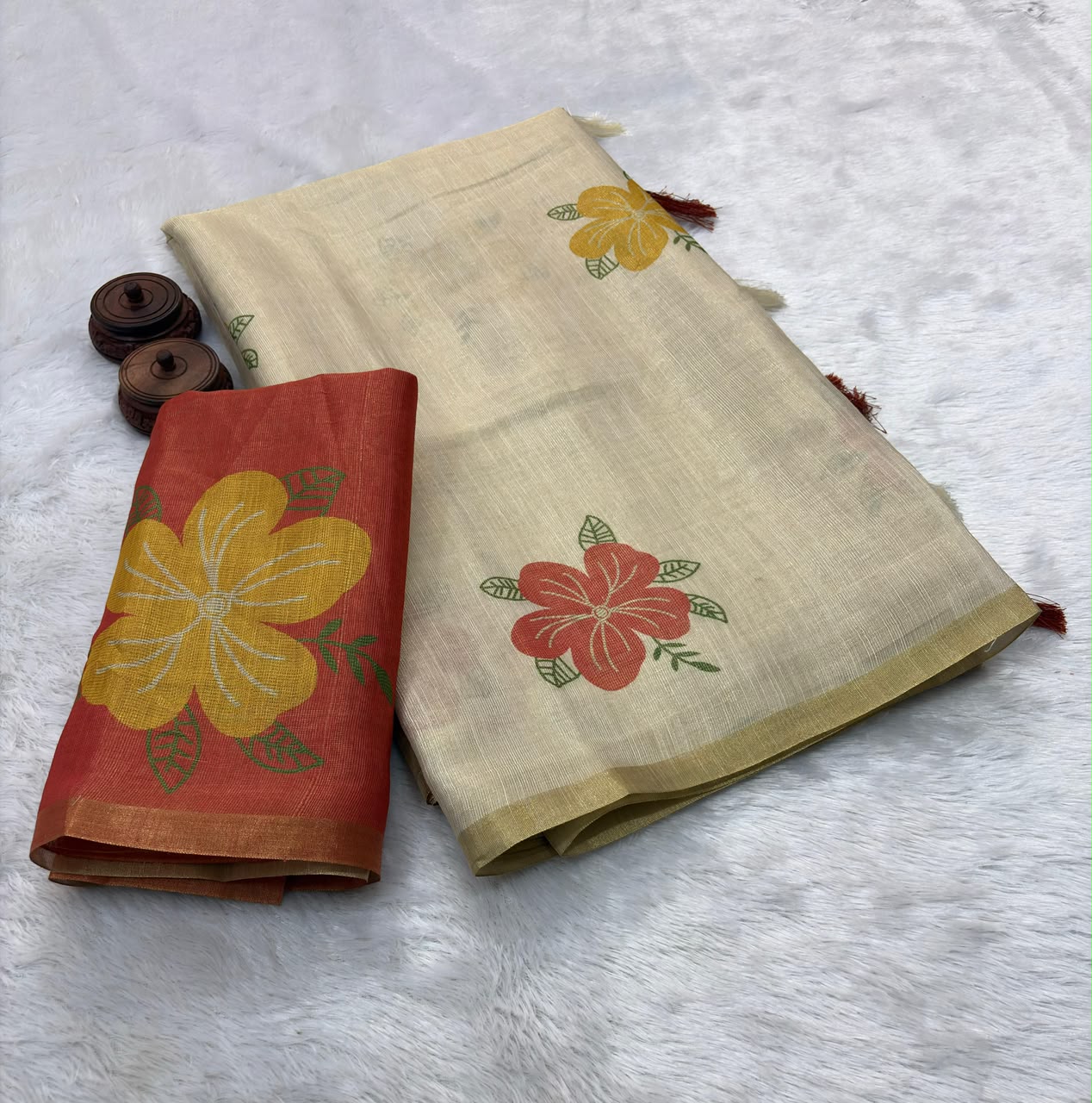 Erode Tissue Silk Saree with Printed Blouse – ₹999