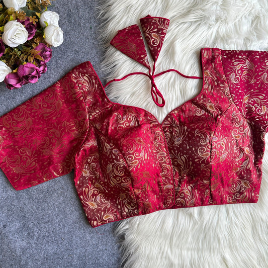 Brocade Readymade Blouse – ₹699