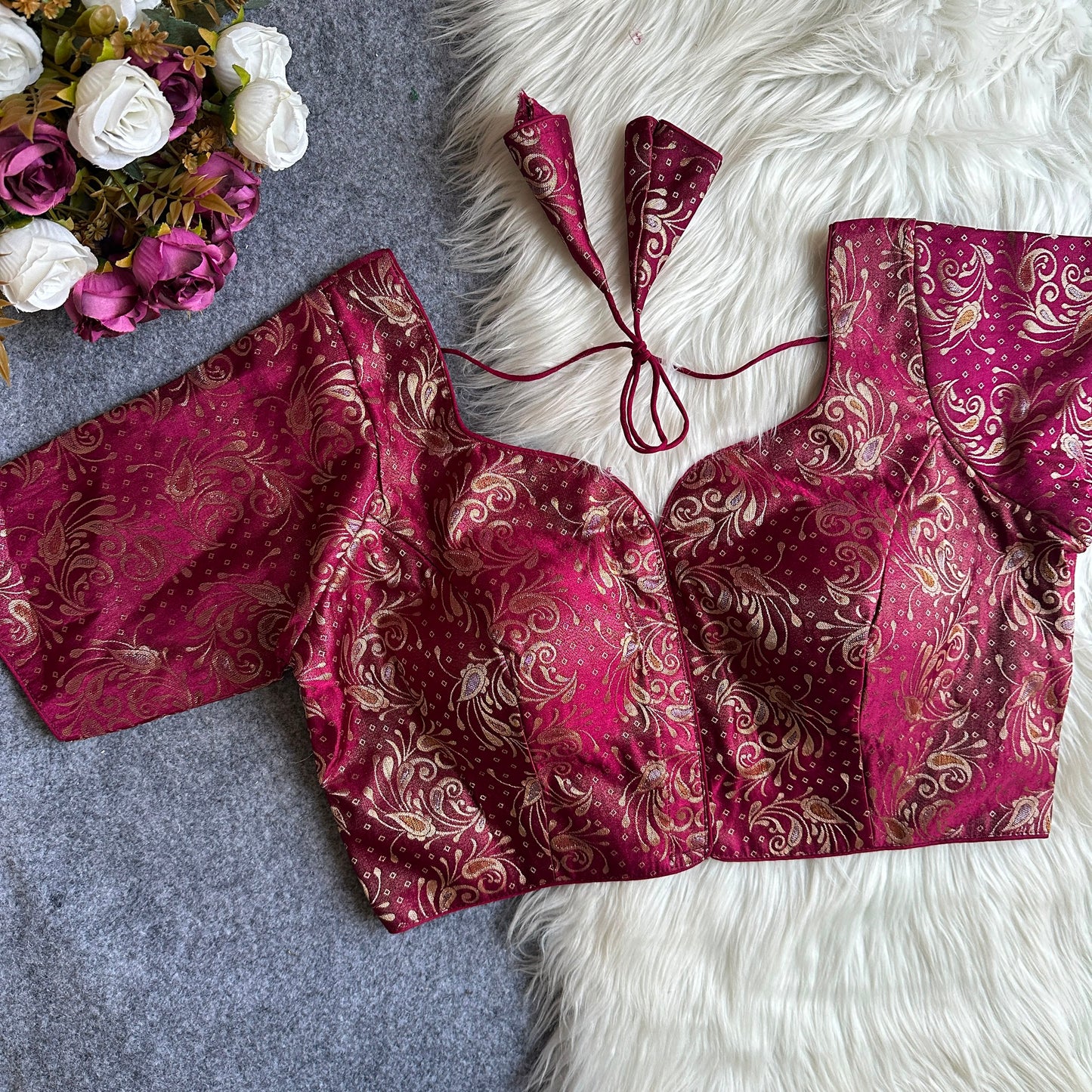 Brocade Readymade Blouse – ₹699