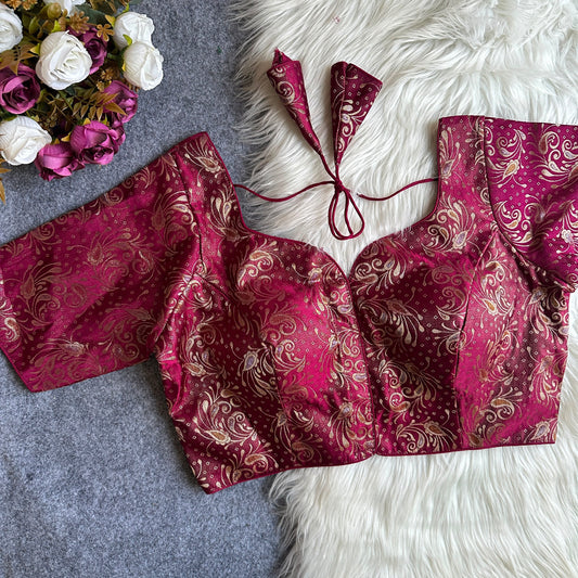 Brocade Readymade Blouse – ₹699