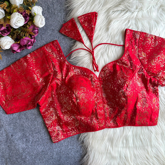 Brocade Readymade Blouse – ₹699