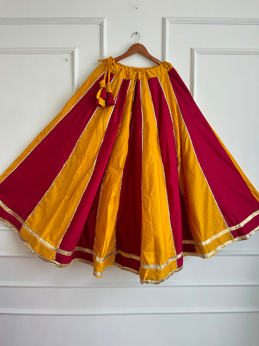 Navaratri Special Cotton Slub Flared Skirt