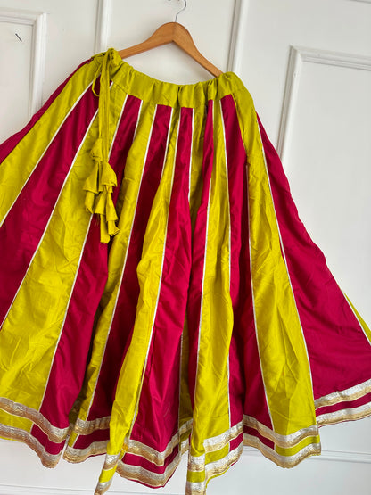 Navaratri Special Cotton Slub Flared Skirt