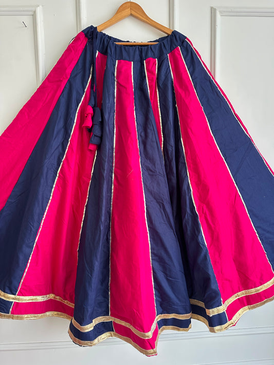 Navaratri Special Cotton Slub Flared Skirt