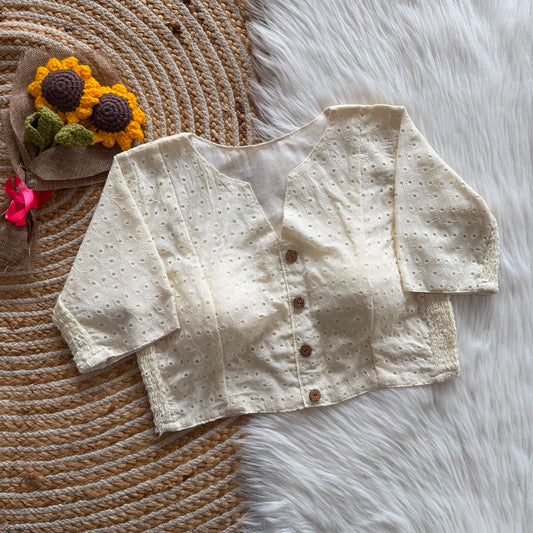 Cotton Hakoba Stretchable Blouse