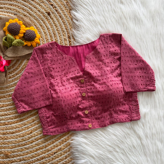 Cotton Hakoba Stretchable Blouse