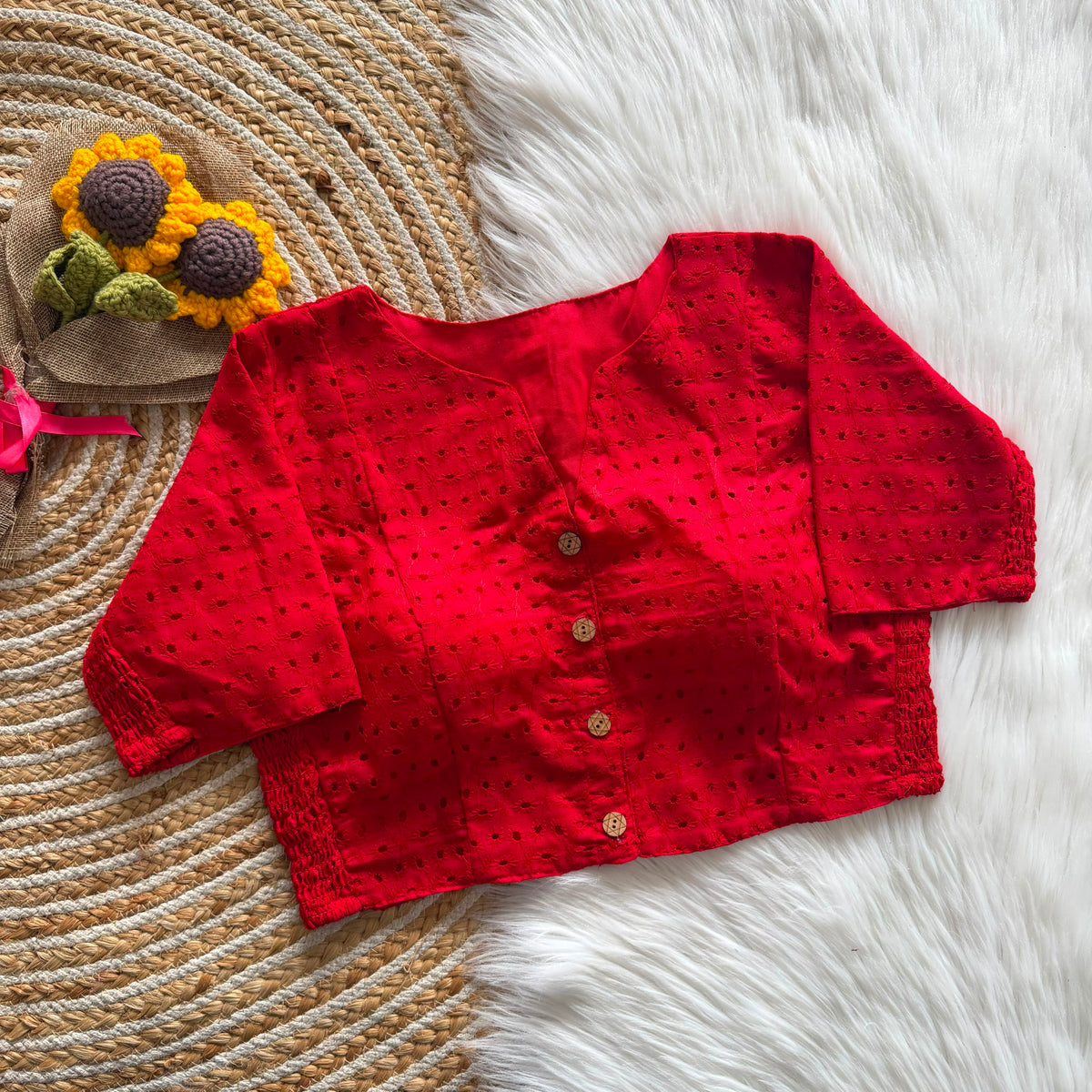 Cotton Hakoba Stretchable Blouse