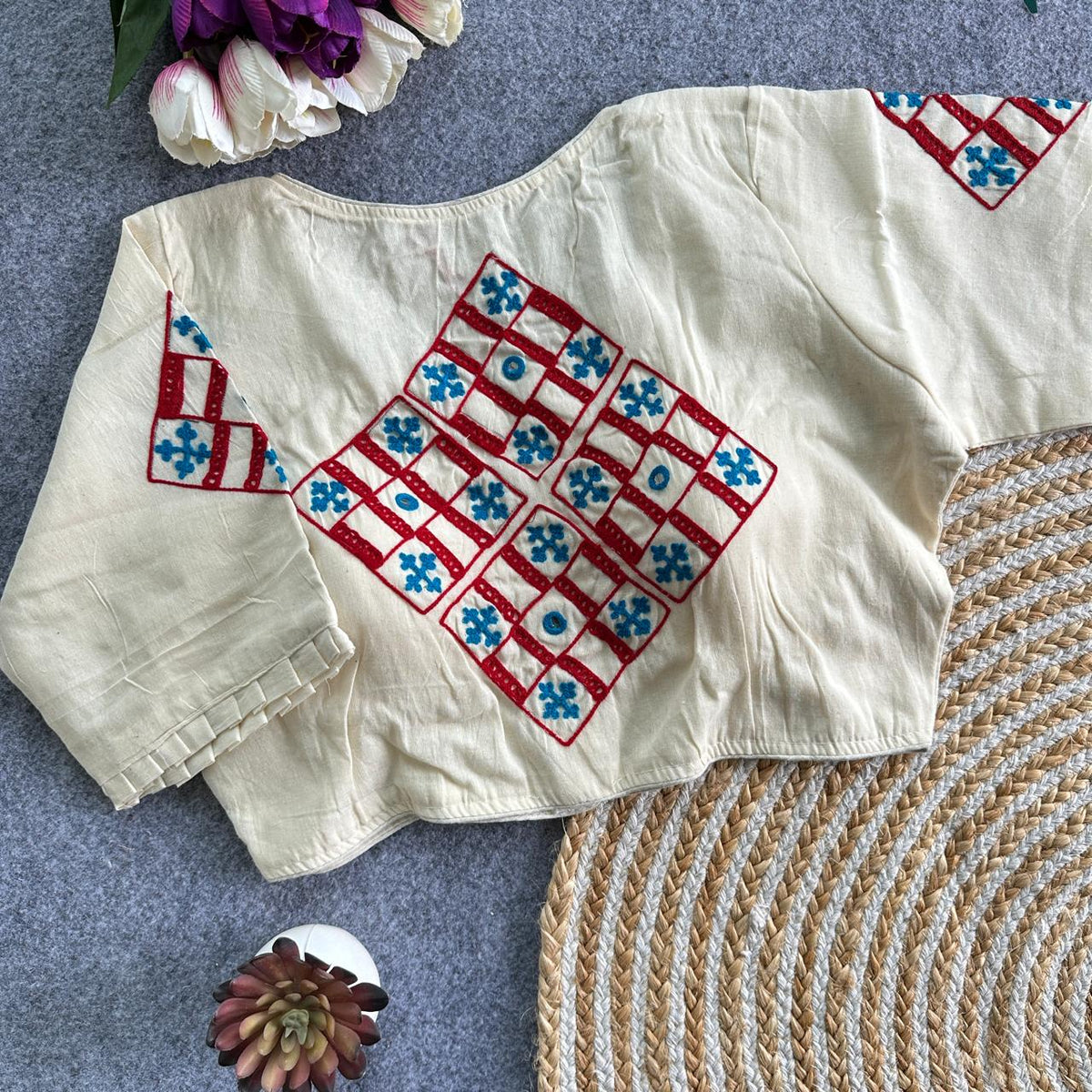 Khadi Cotton Readymade Blouse