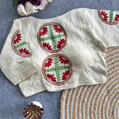 Khadi Cotton Readymade Blouse