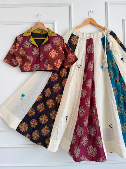 Navaratri Special Khadi Cotton Ajrakh Chaniya Choli