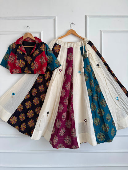 Navaratri Special Khadi Cotton Ajrakh Chaniya Choli