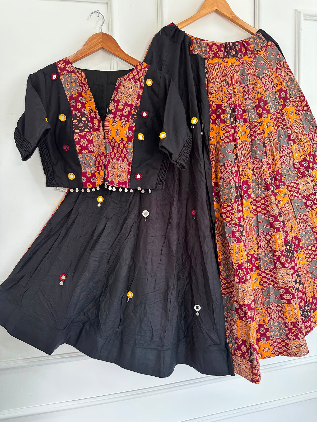 Navaratri Special Ajrakh Cotton Codi Lace Chaniya Choli