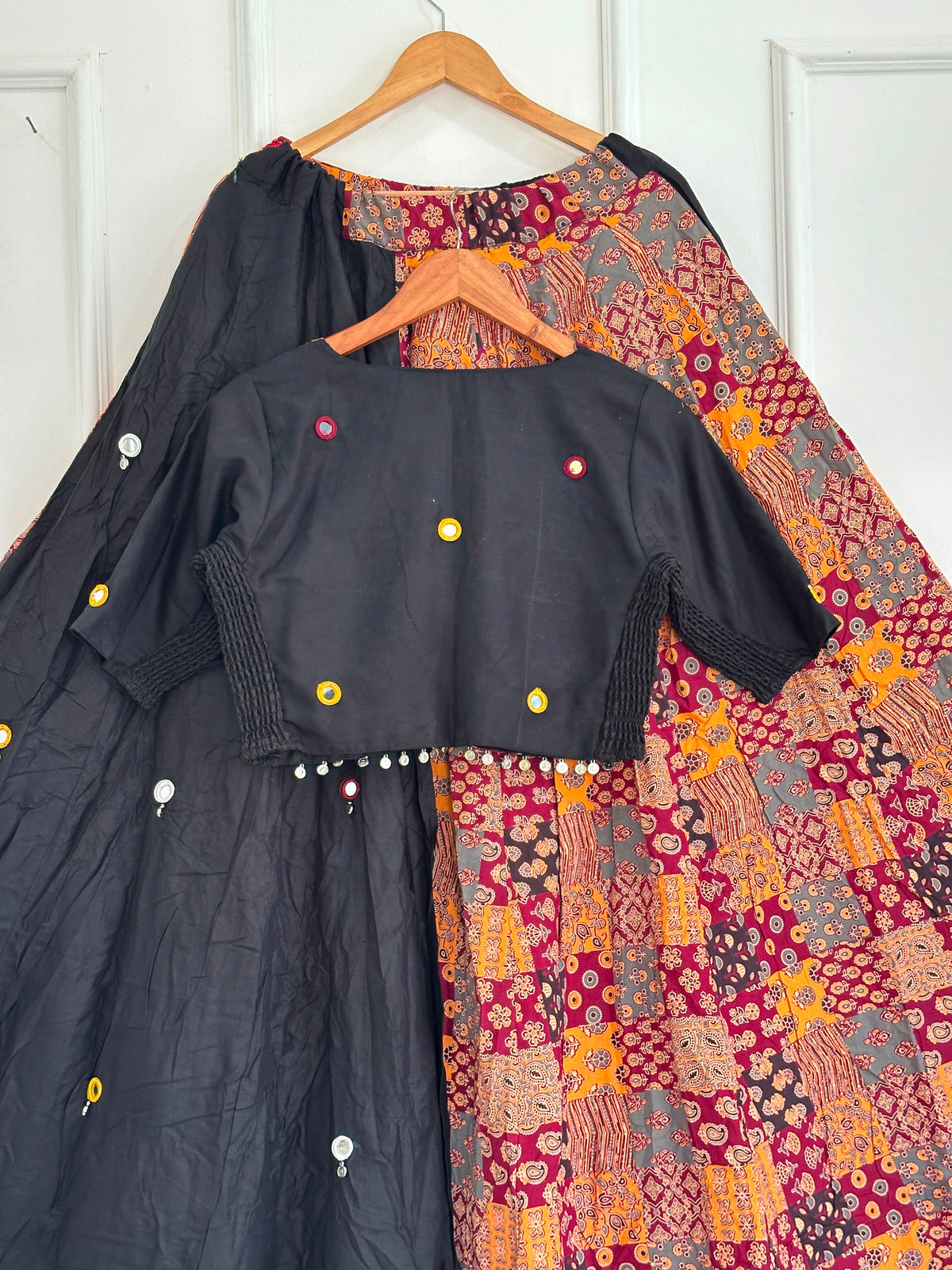 Navaratri Special Ajrakh Cotton Codi Lace Chaniya Choli