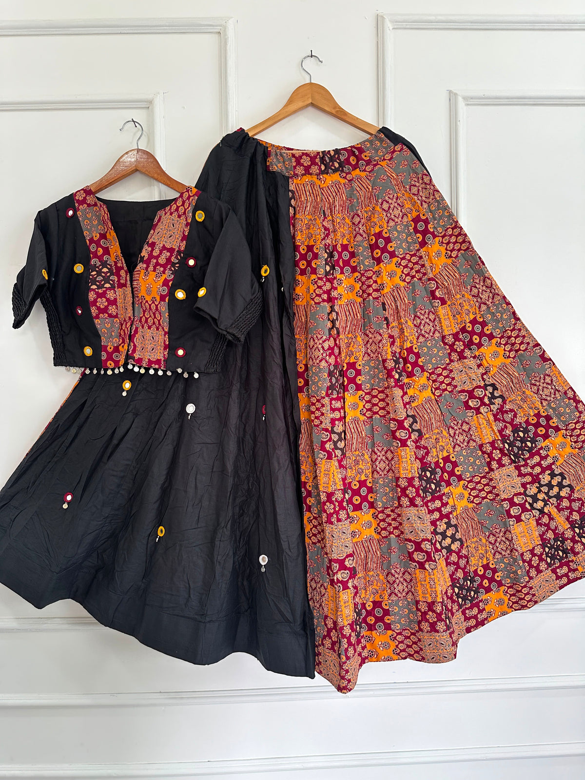Navaratri Special Ajrakh Cotton Codi Lace Chaniya Choli
