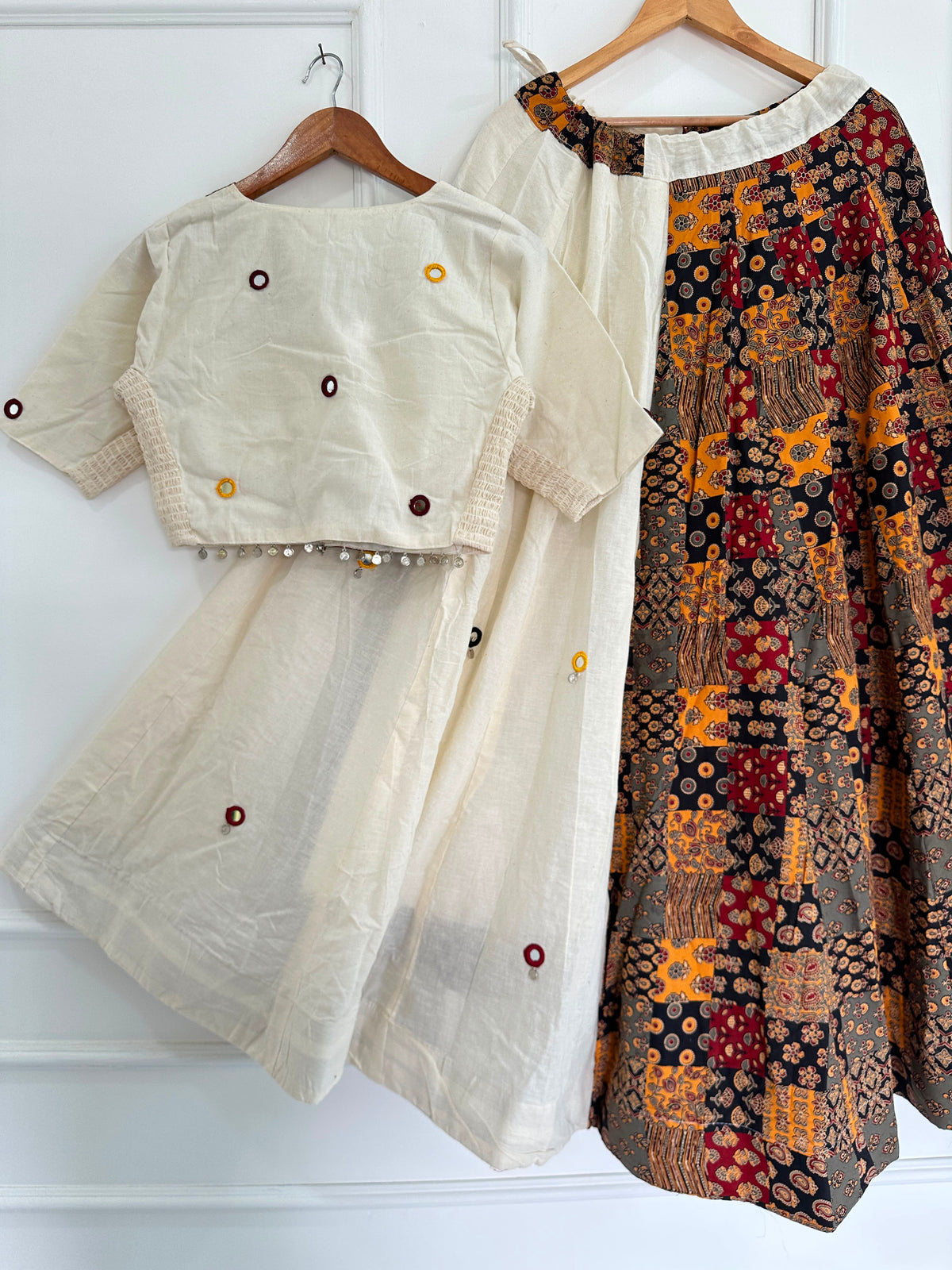 Navaratri Special Ajrakh Cotton Codi Lace Chaniya Choli