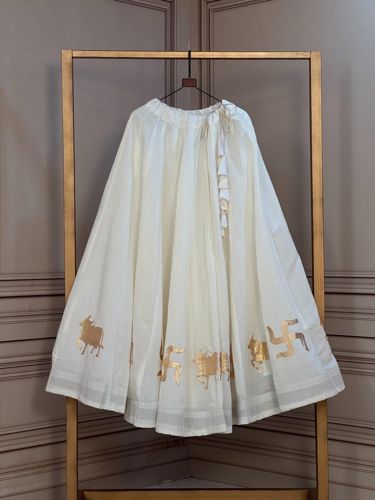 Navaratri Special Roman Silk Gotta Work Chaniya Skirt