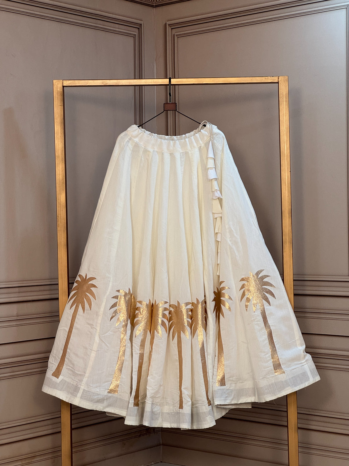 Navaratri Special Roman Silk Gotta Work Chaniya Skirt