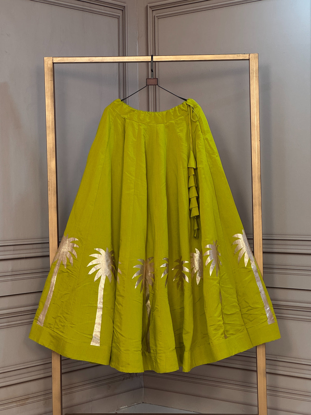 Navaratri Special Roman Silk Gotta Work Chaniya Skirt