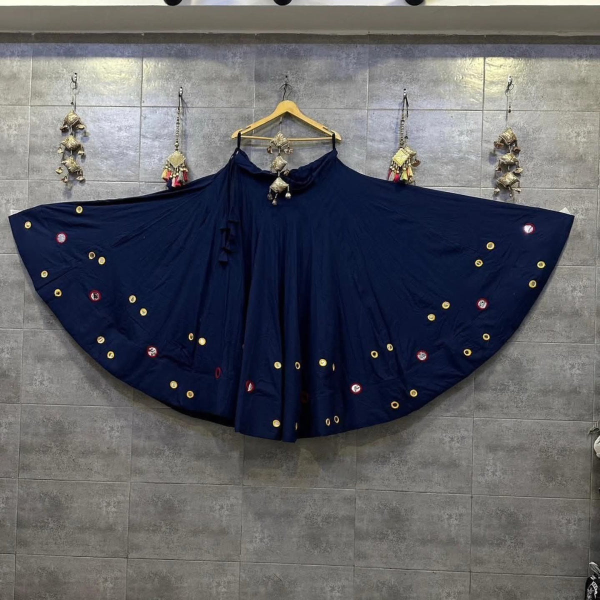 Navaratri Special Rayon Mirror Work Chaniya Skirt