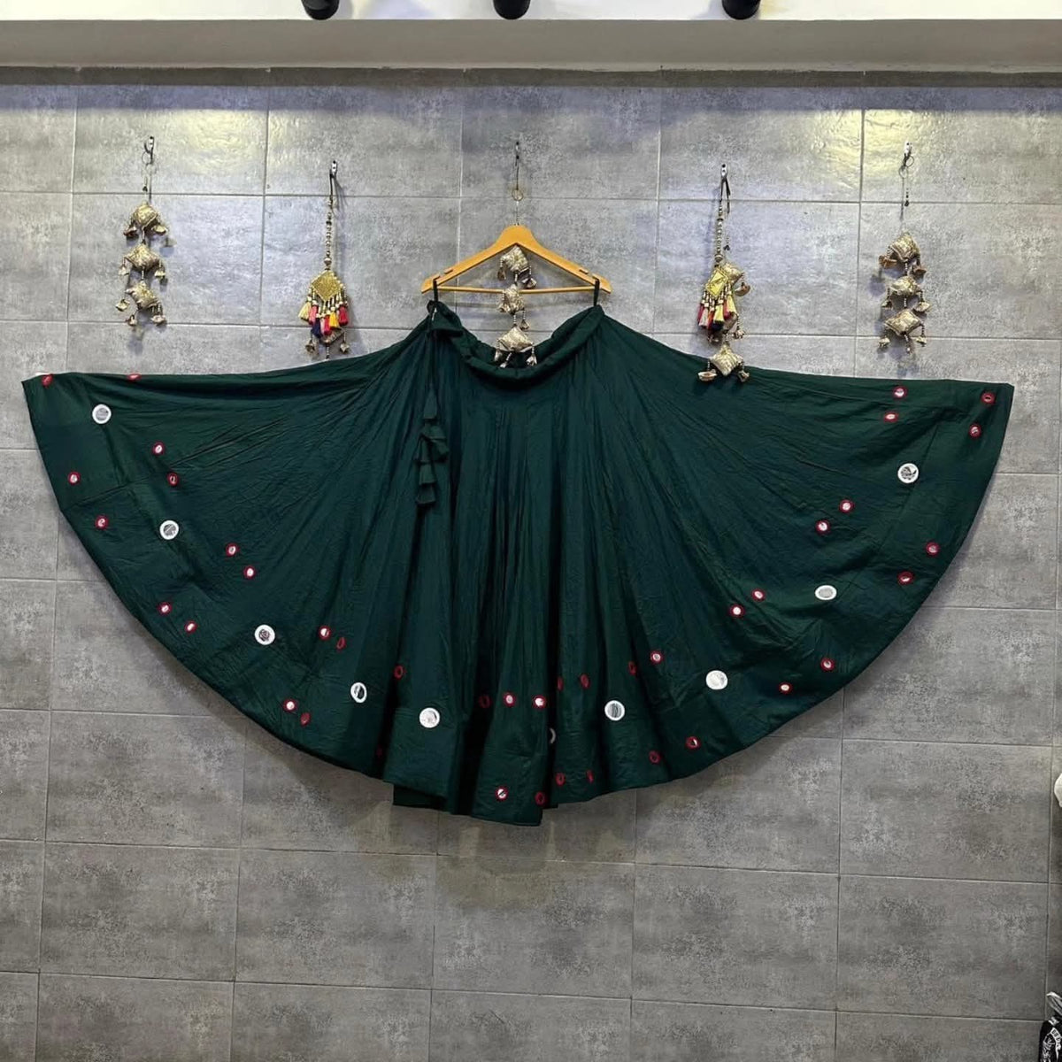 Navaratri Special Rayon Mirror Work Chaniya Skirt