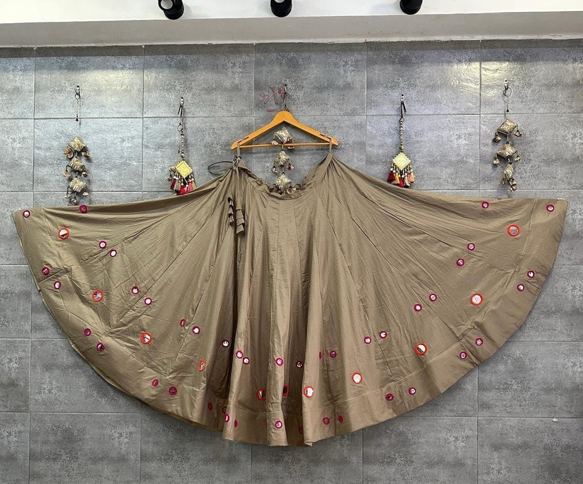 Navaratri Special Rayon Mirror Work Chaniya Skirt