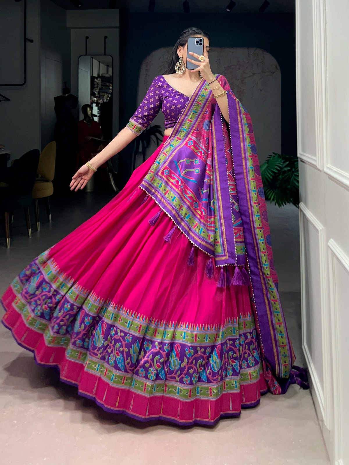 Navaratri Special Tussar Chaniya Choli Lehenga Collection