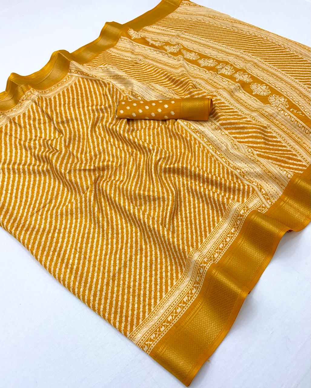 Semi Dola Silk Lehriya Saree