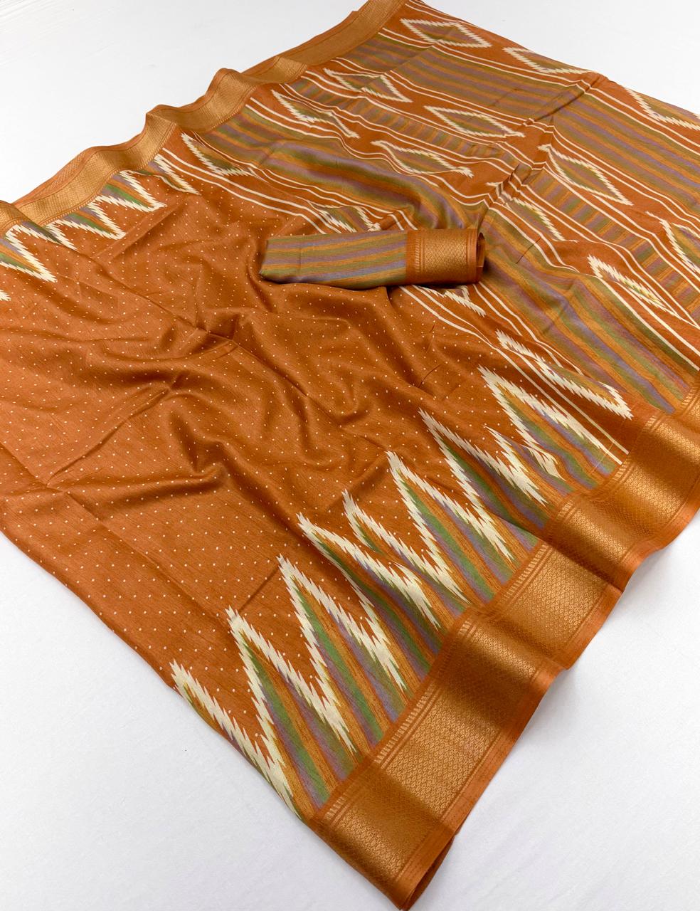 Semi Dola Silk Lehriya Sarees with Jacquard Weaving Borders